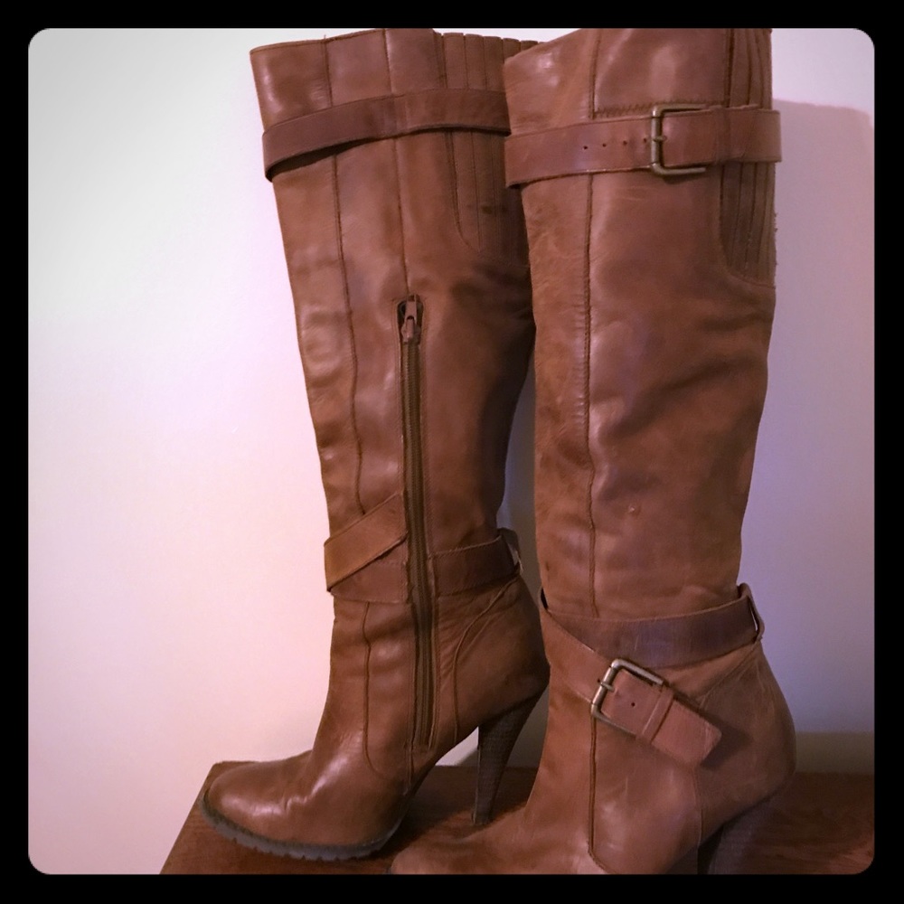 Leather boots